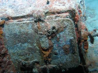Damaged upper deck locker
